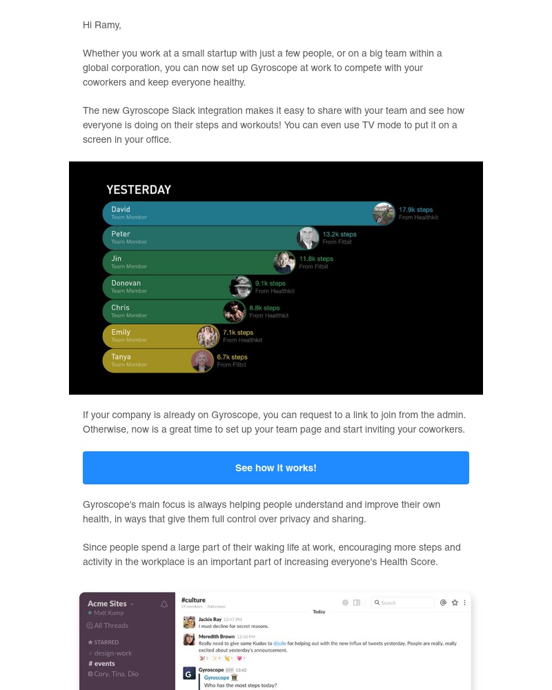 Gyroscope - Compete with your coworkers in the new company leaderboard! 🏆