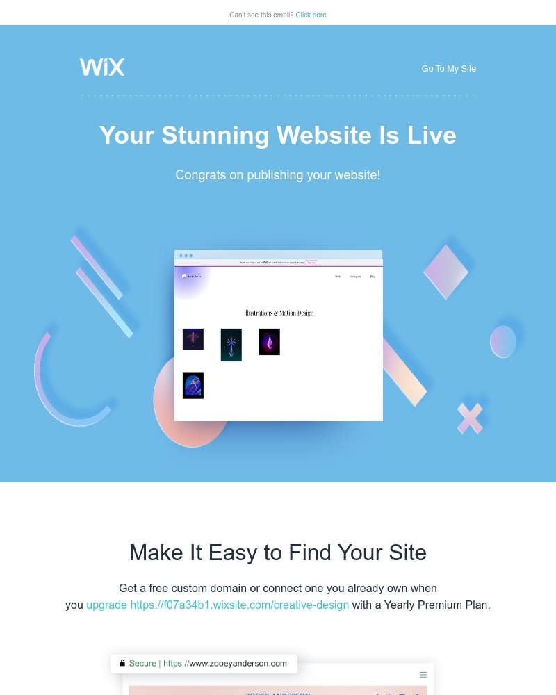 Wix - Congrats on Publishing Your Site! So What's Next?