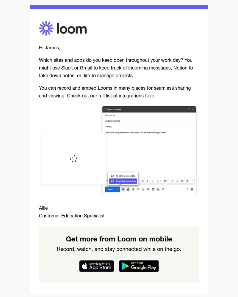 Loom - Connect Loom with Jira, Slack, Gmail, and more 👩‍💻