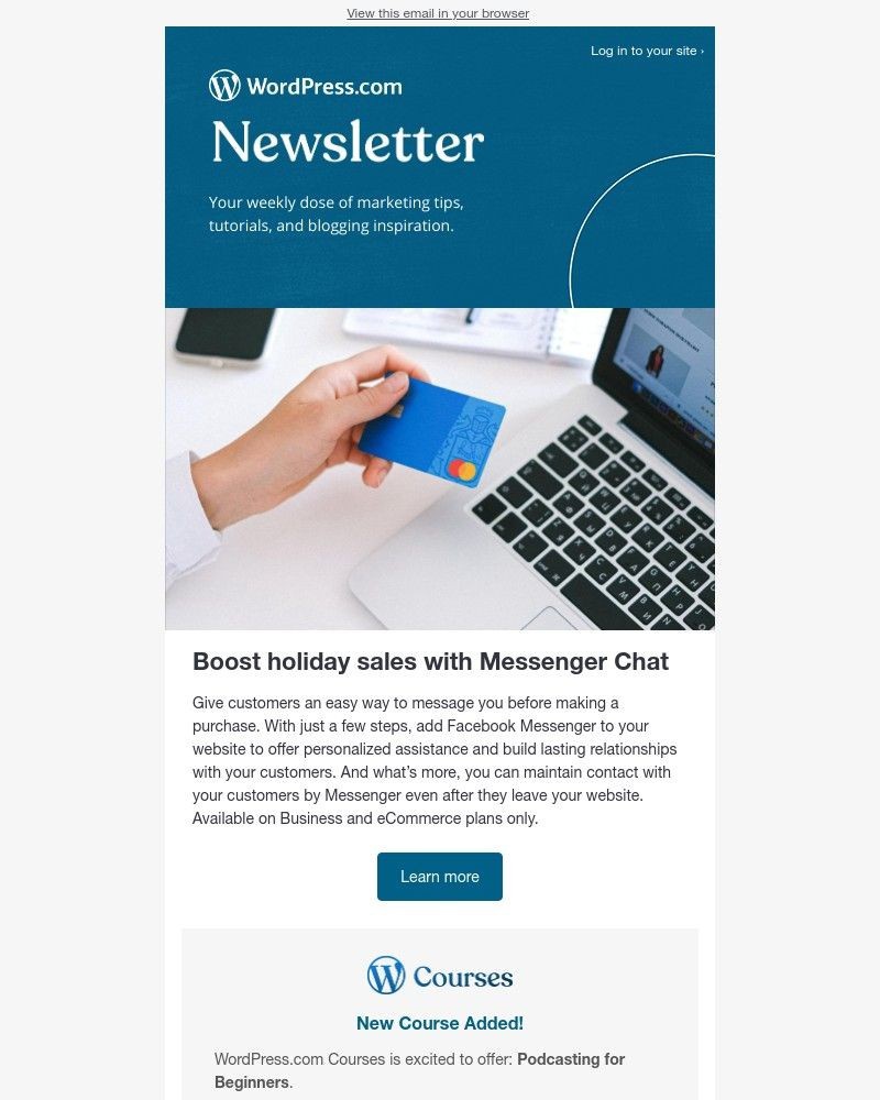 WordPress - Connect with more customers on your website