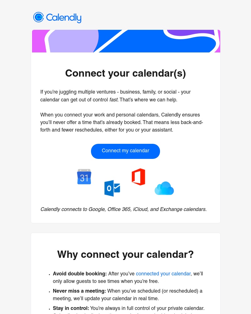 Accepting an invite on Calendly video screenshot