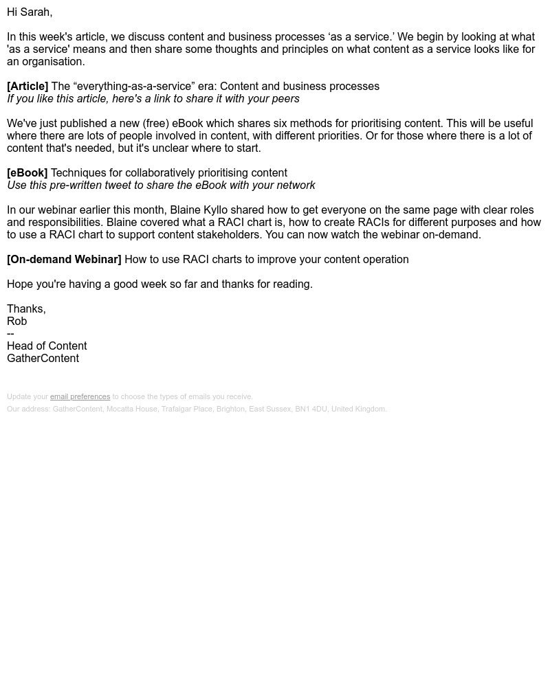 GatherContent - Content as a service [plus a new content prioritisation eBook]