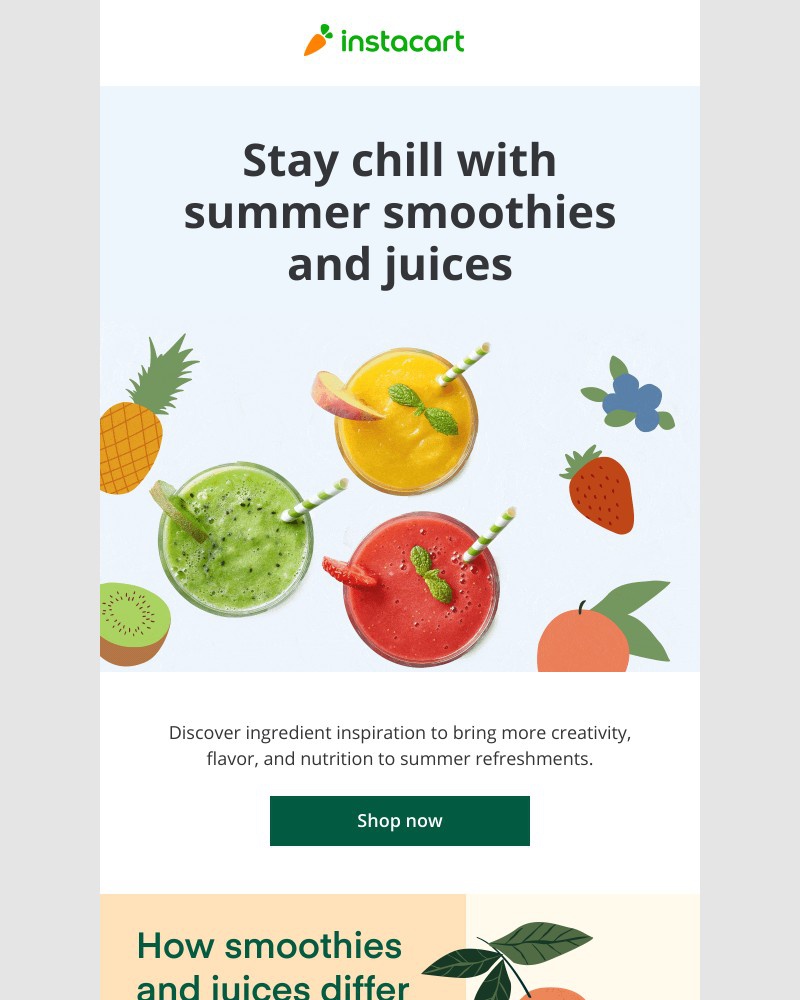 Instacart - Cool off with refreshing juices and smoothies