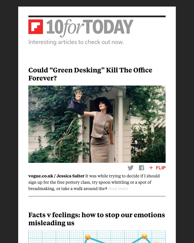 Flipboard - Could 'green desking' kill the office forever?