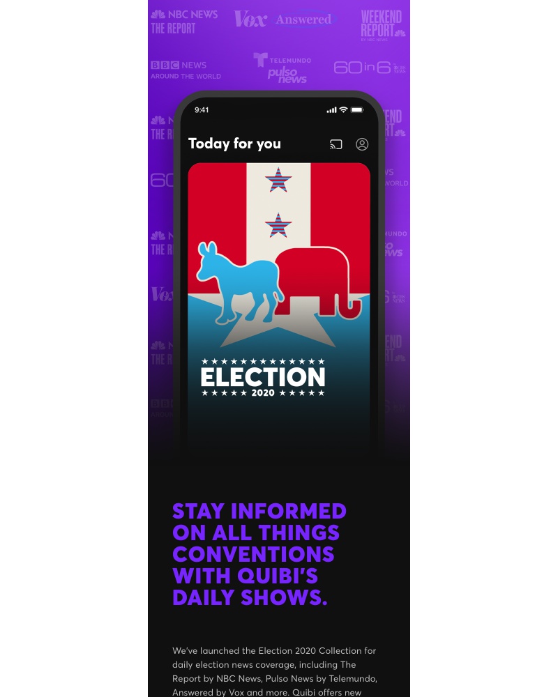 Quibi - Countdown to Election 2020 with Quibi