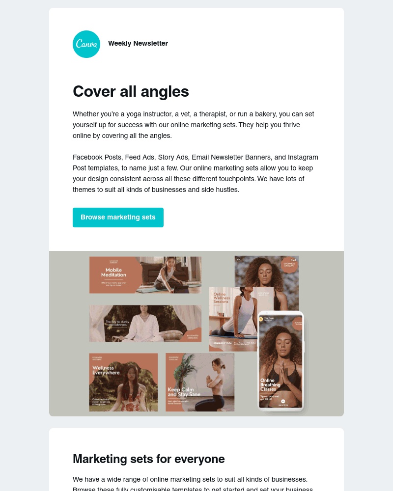 Canva - Cover all bases with these online marketing sets