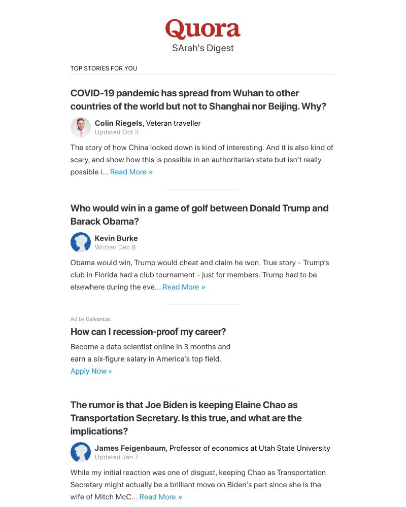 Quora - COVID-19 pandemic has spread from Wuhan to other countries of the world but not to Sh...?