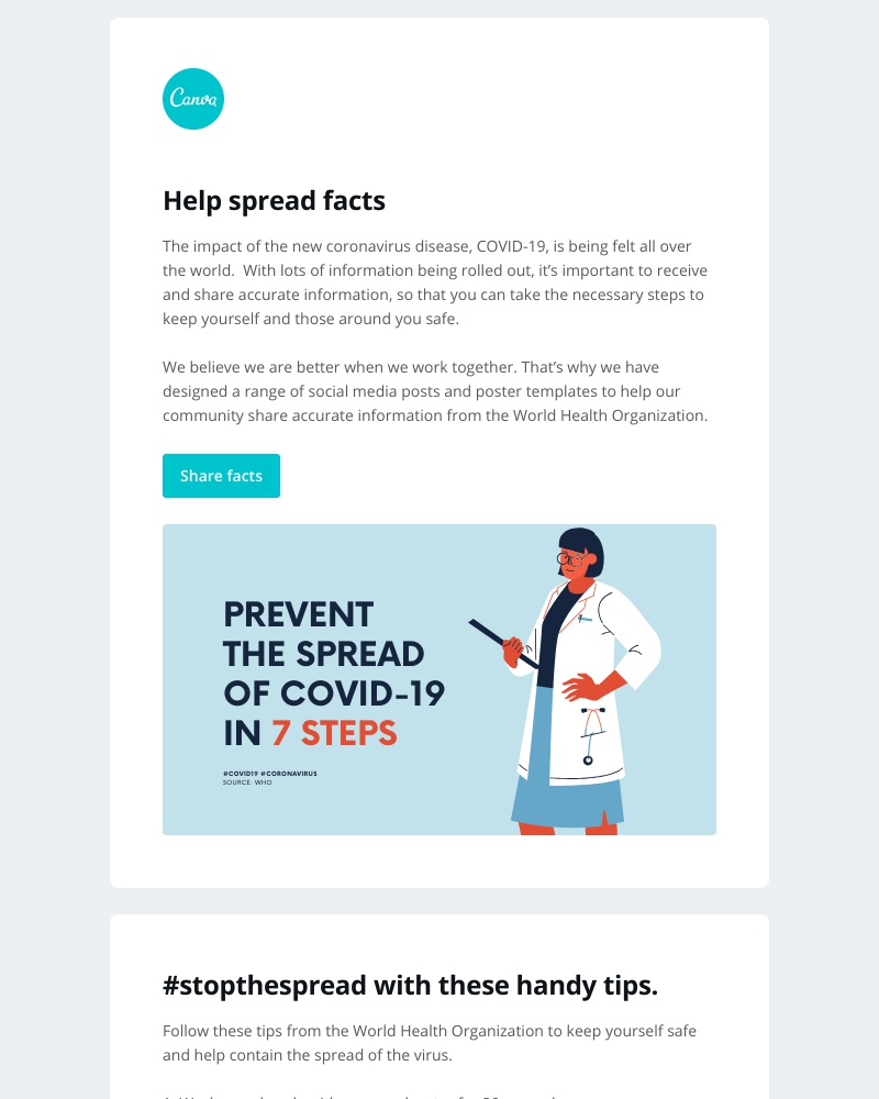 Canva - COVID-19: Share the facts.