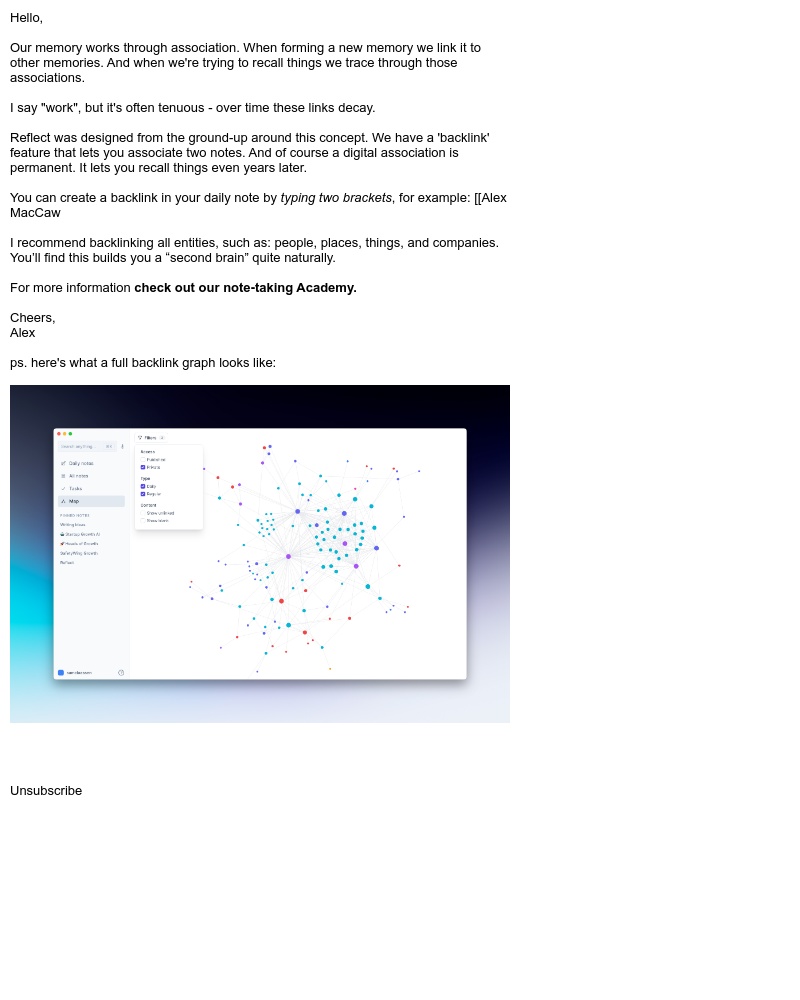  - Create your first backlink in Reflect