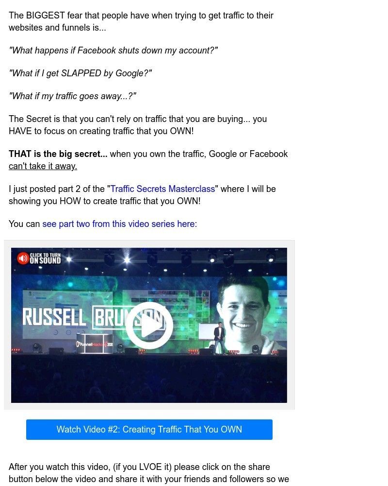 ClickFunnels - creating Traffic that you OWN... (Video 2 of 4)