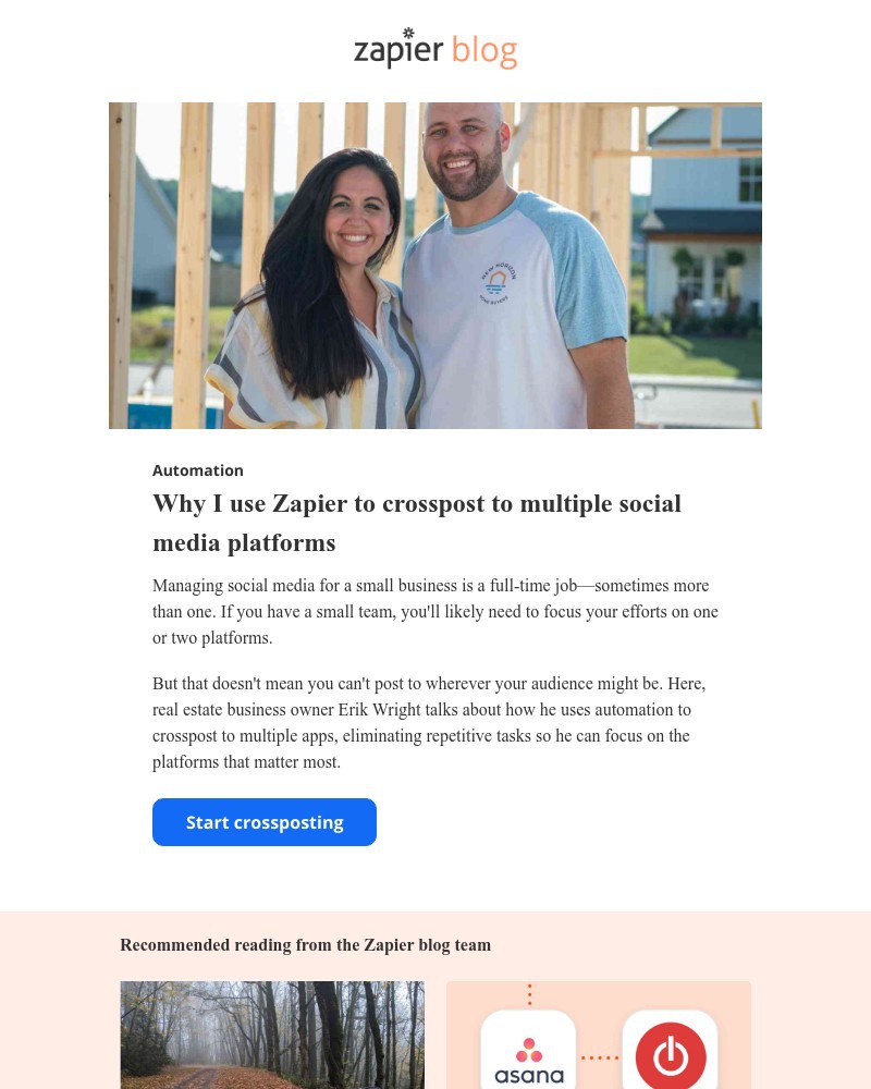 Zapier - Crosspost to multiple social media platforms automatically