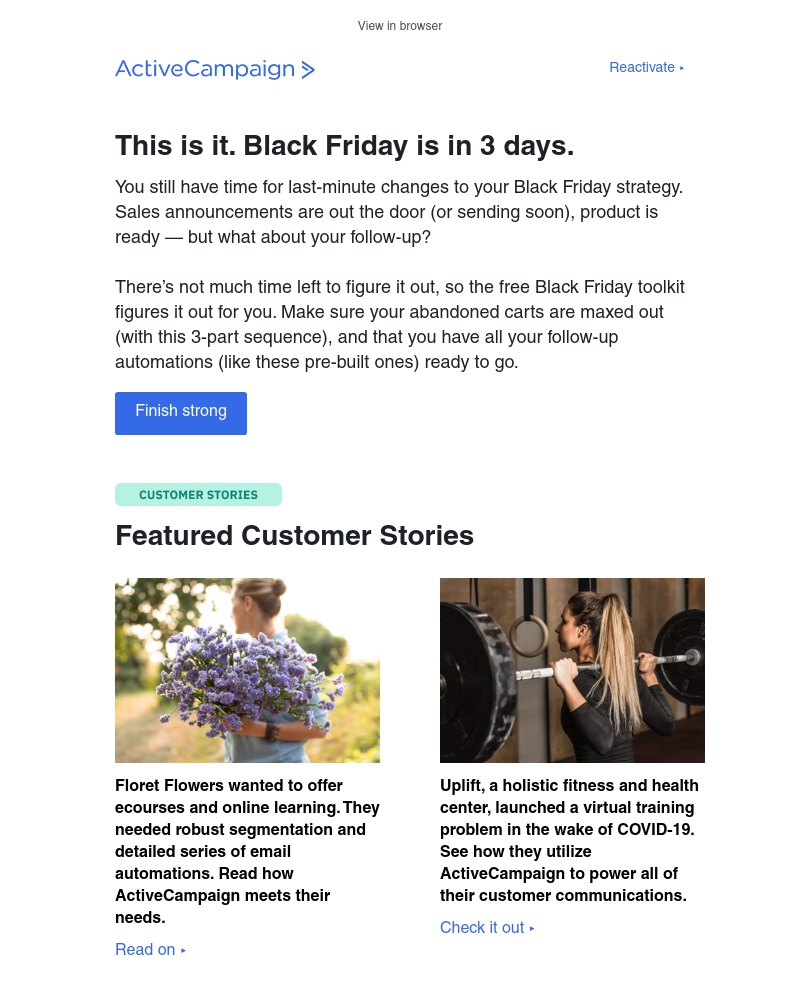  - Crunch time for Black Friday. You ready?