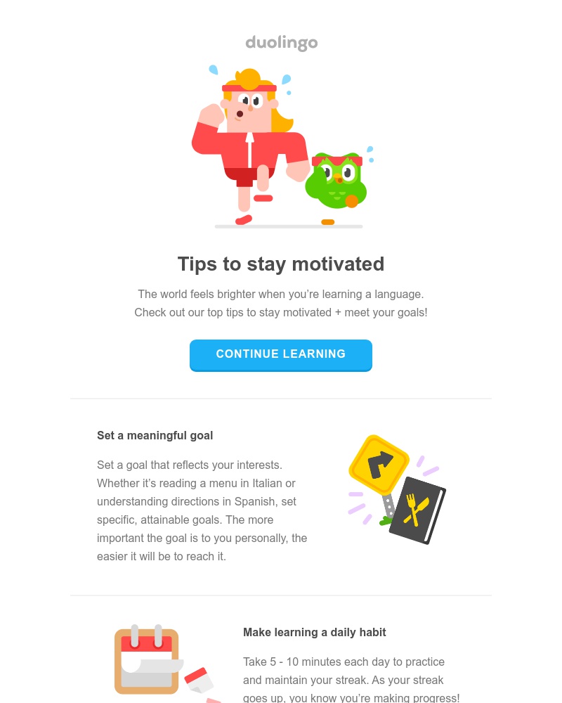 Onboarding on Duolingo video screenshot