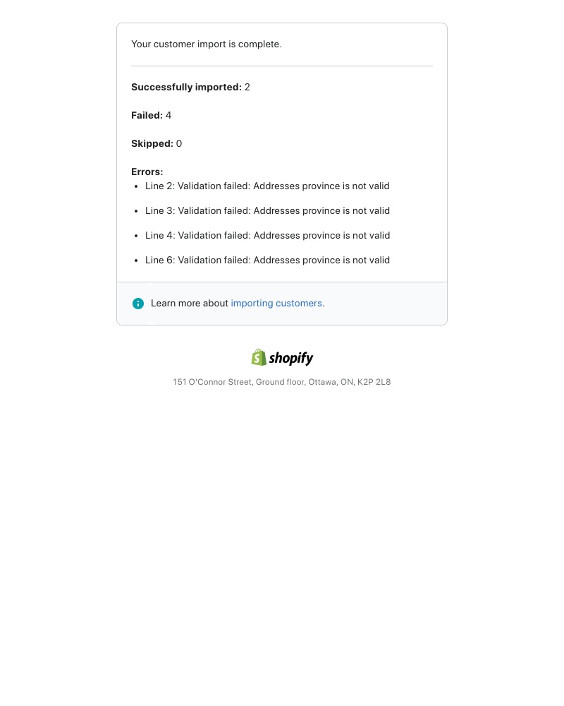 CSV import on Shopify video screenshot