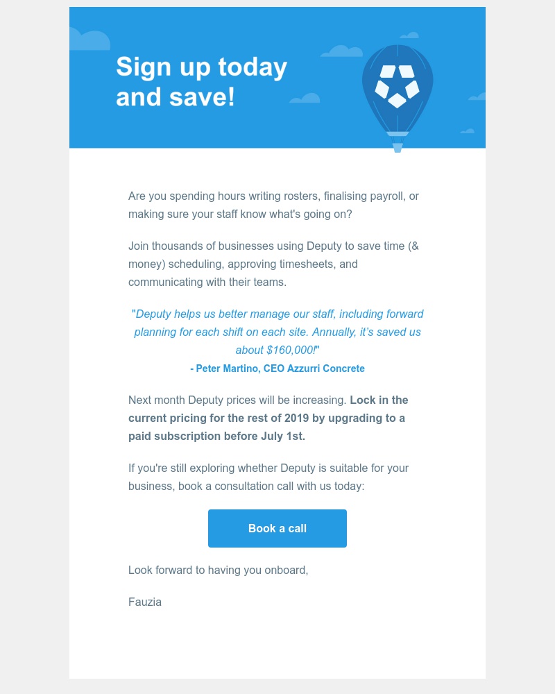 Deputy - Cut costs and save 💰on your labour this year