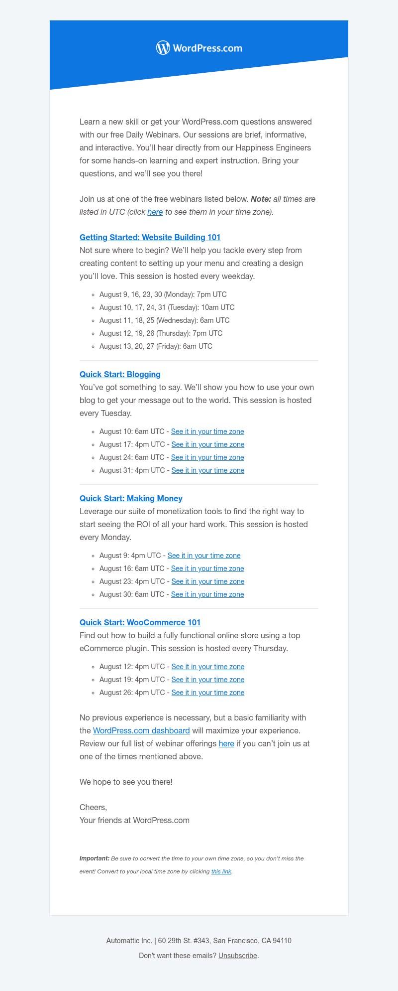 WordPress - Free Sessions to Answer Your WordPress.com Questions