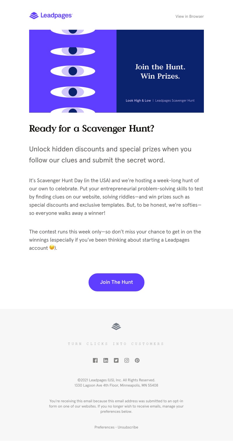 Leadpages - Ready for the hunt?