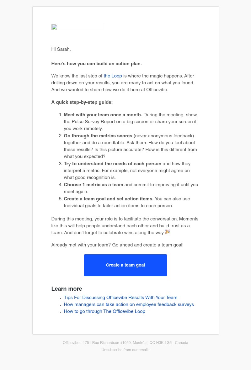 Officevibe - A step-by-step guide on how to take action