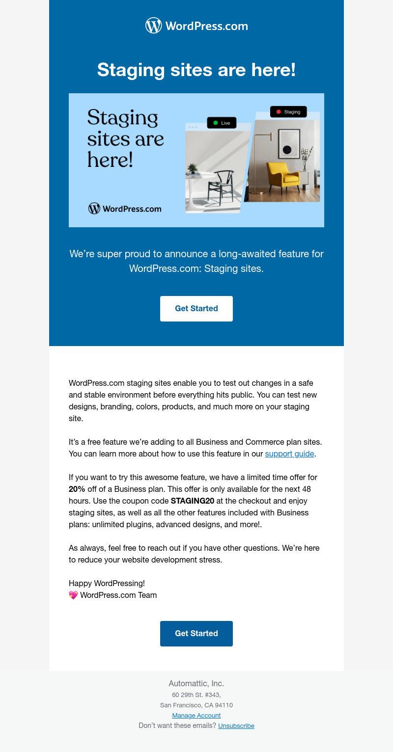 WordPress - Staging sites are here!