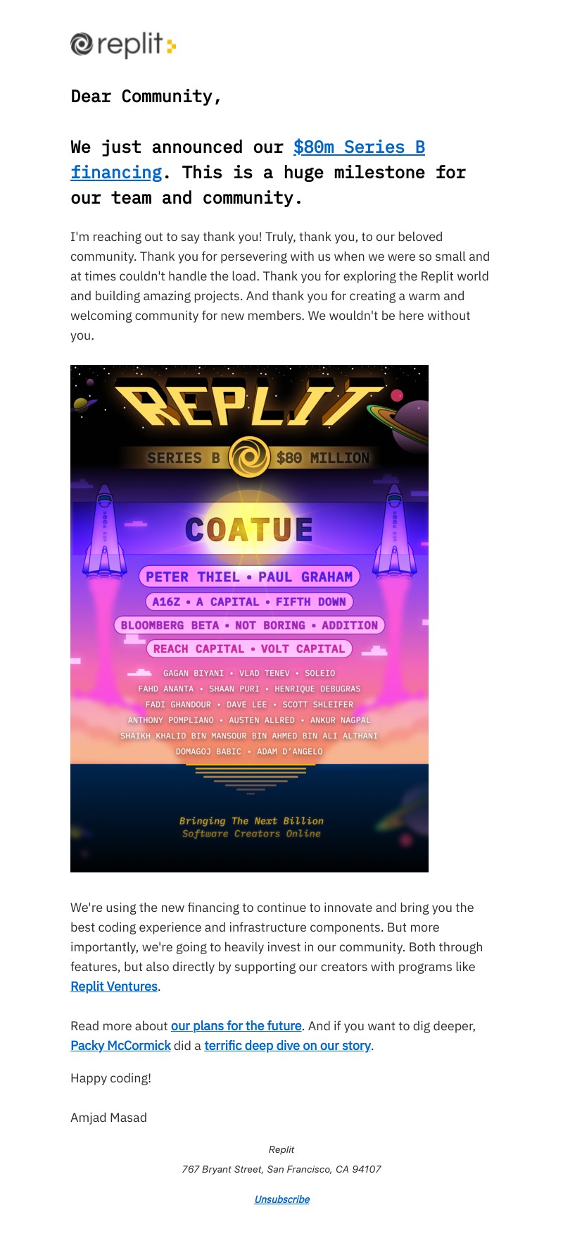 Replit - Replit is raising $80m to bring the next billion software creators online