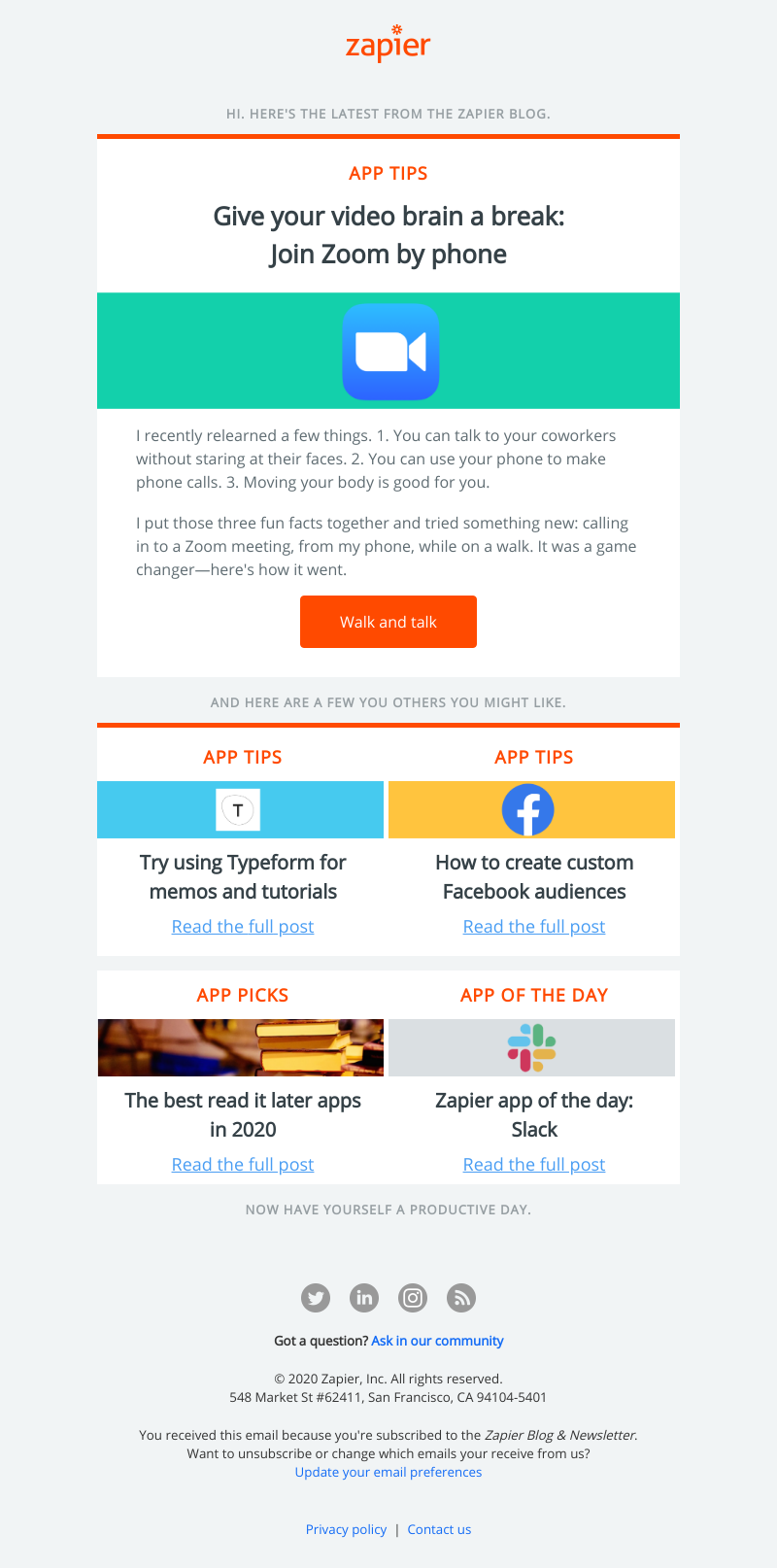 Zapier - Give your video brain a break: Join Zoom by phone