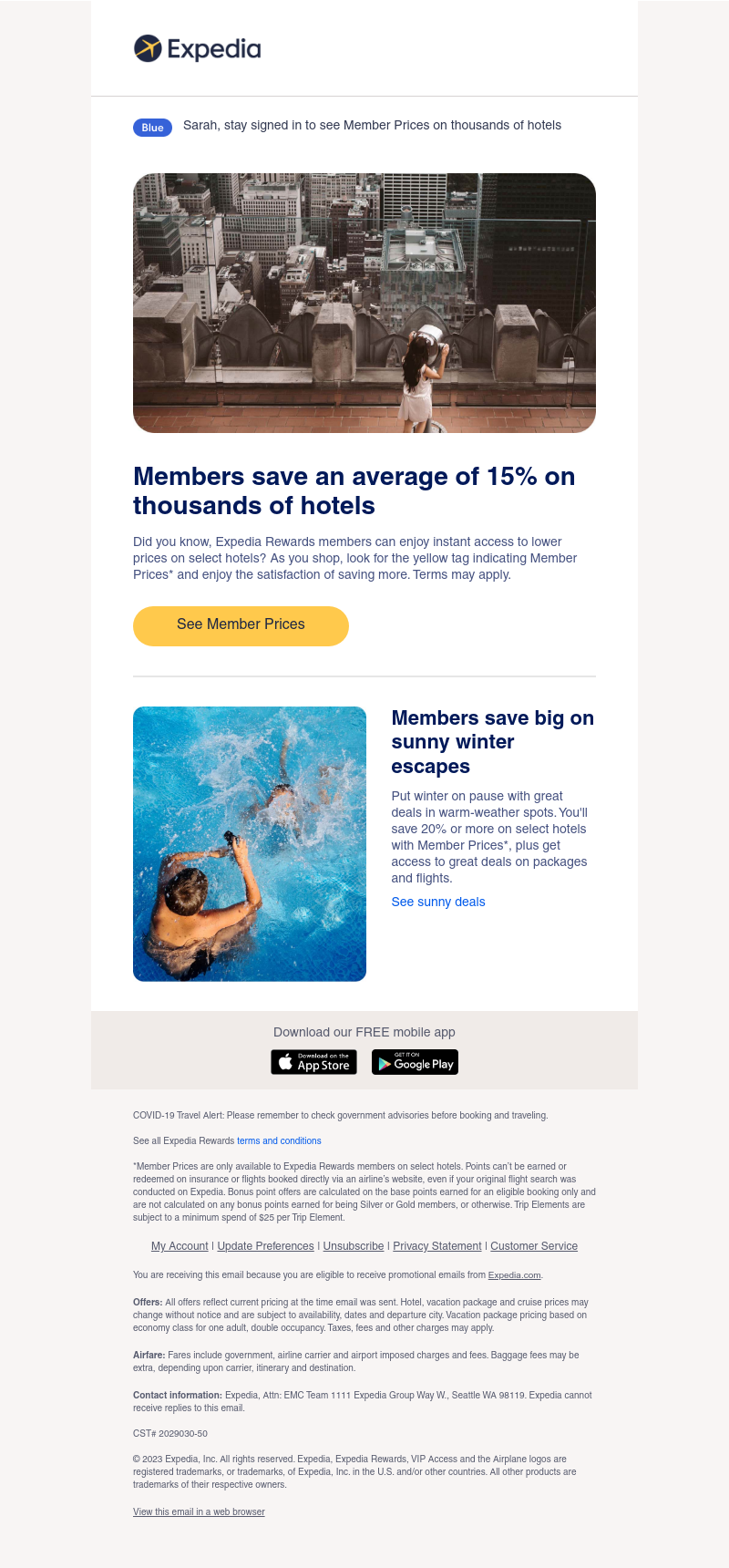 Expedia - Score instant savings as an Expedia Rewards member