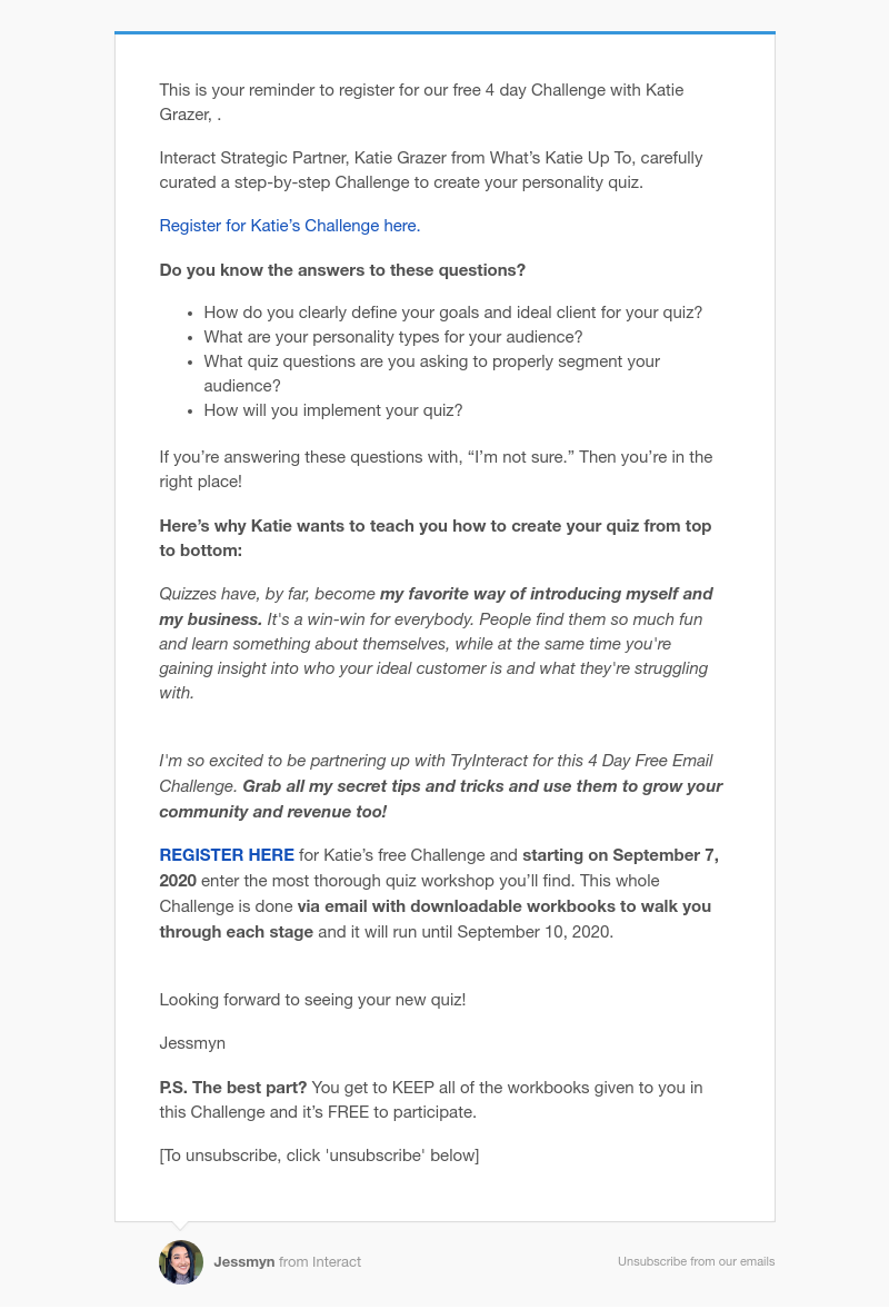 Interact - Reminder about your invite