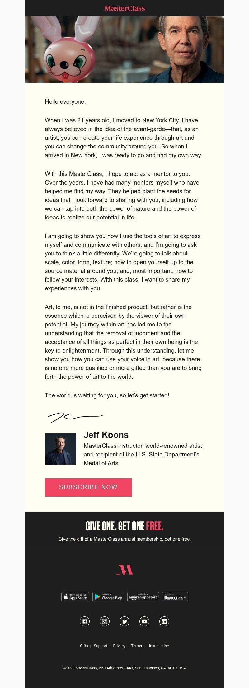  - My MasterClass on art and creativity is here