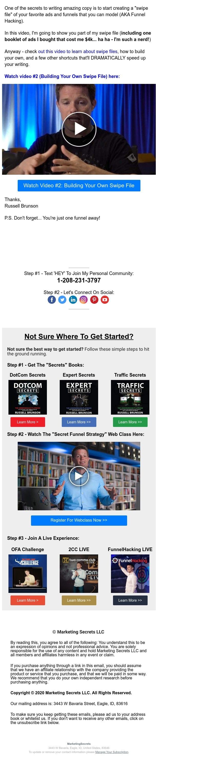 ClickFunnels - Building Your Own Swipe File (Copy Quickstart 2 of 4)