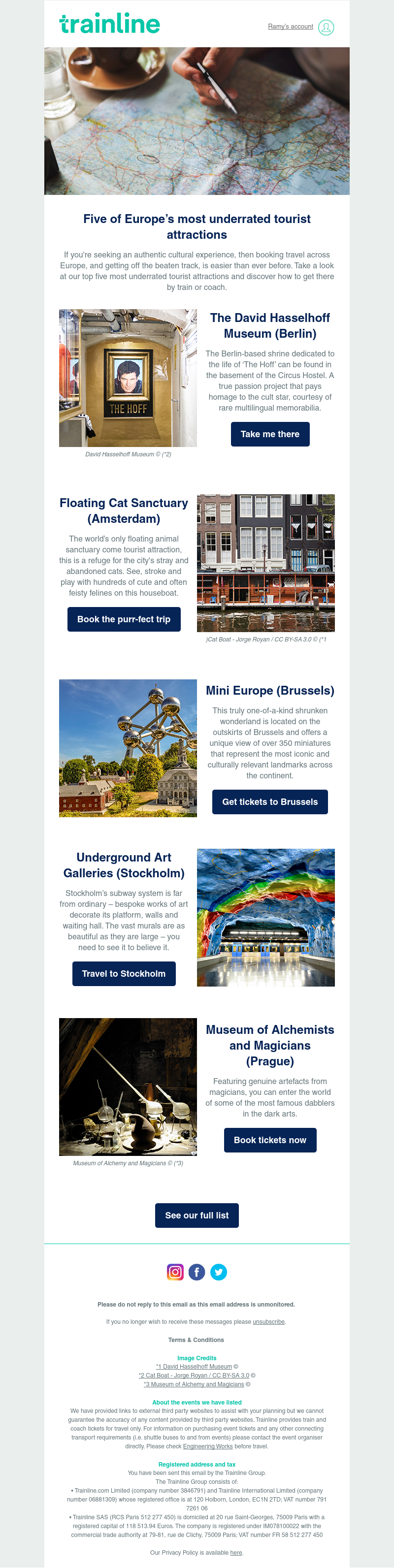 Trainline - Our top five underrated European attractions