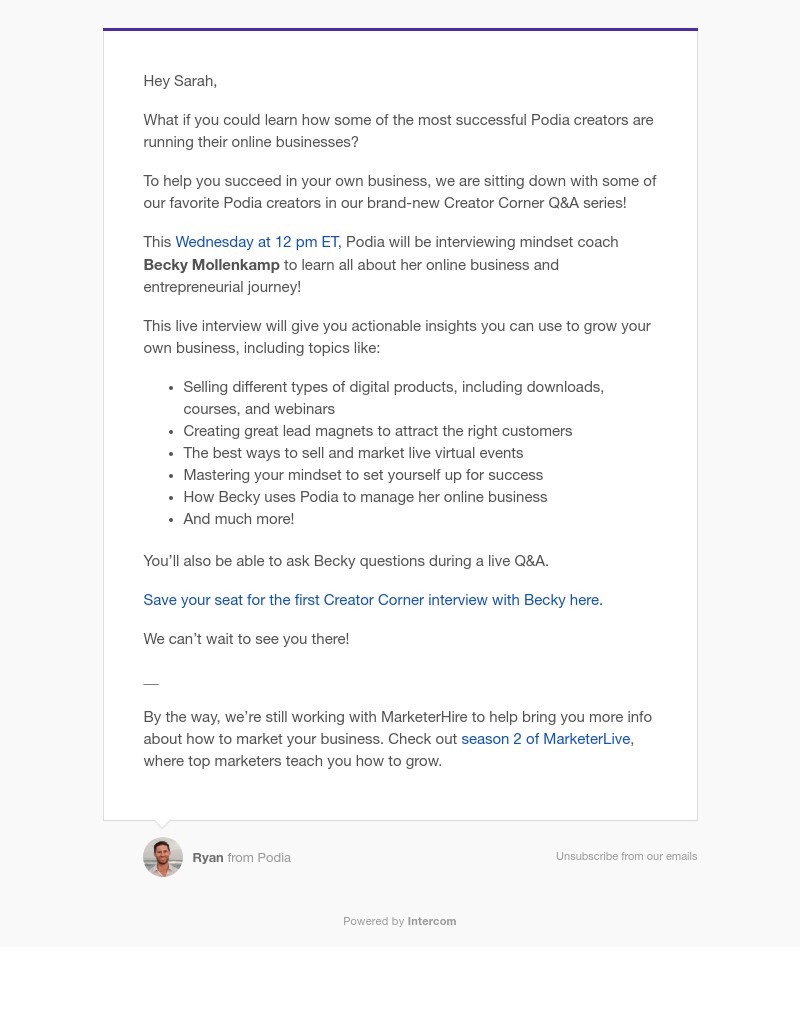 Podia - Want to learn from real Podia creators like you?