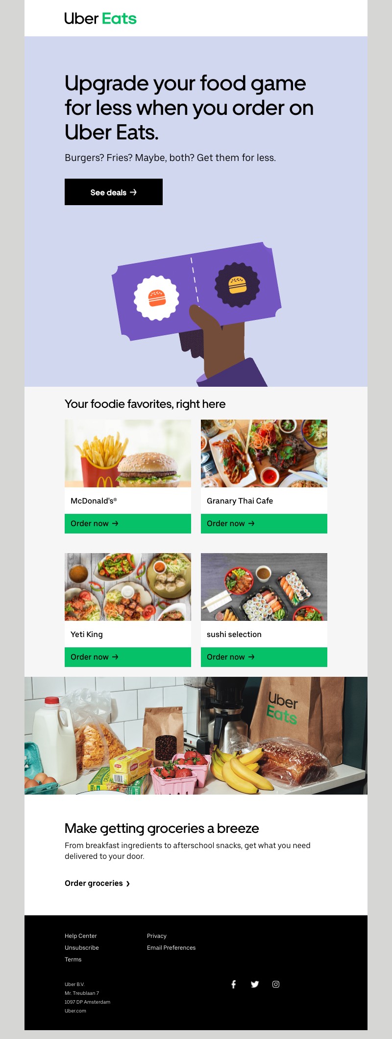 Uber Eats - Enjoy your favorites at home for less.