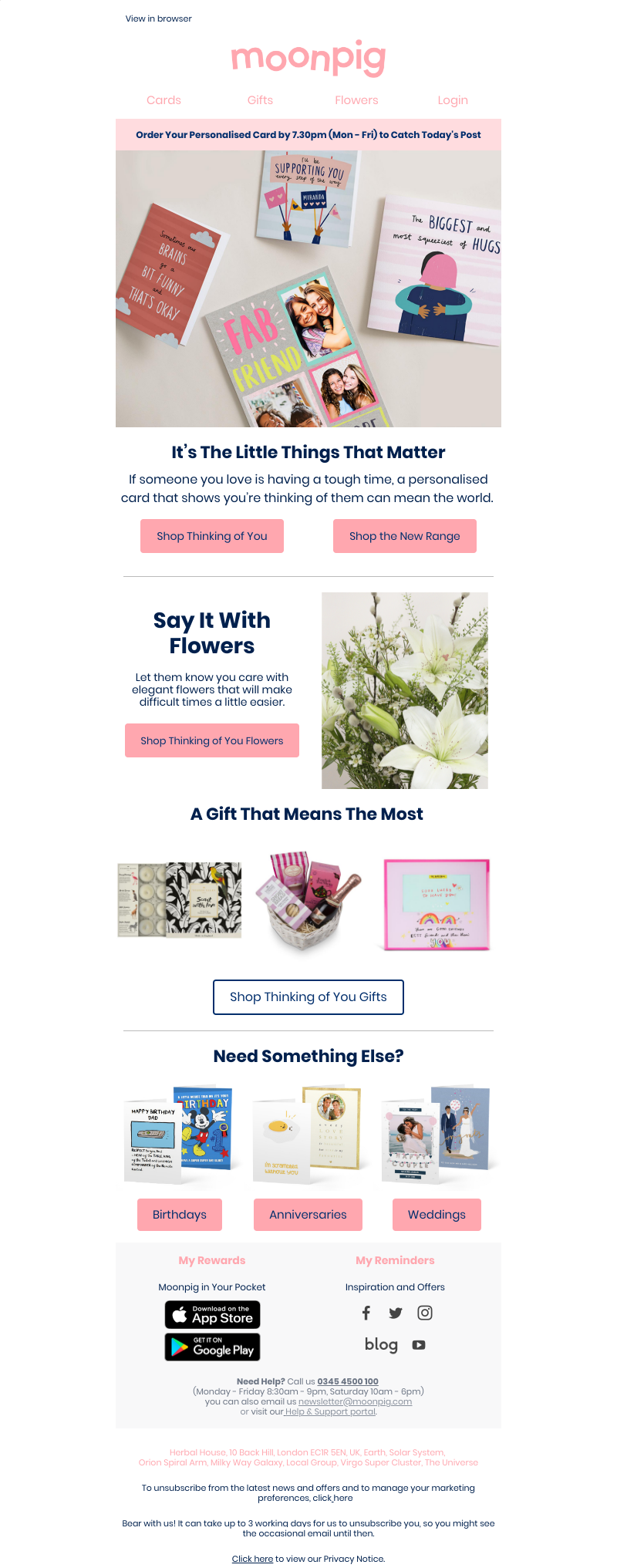 Moonpig - Been thinking about someone lately?