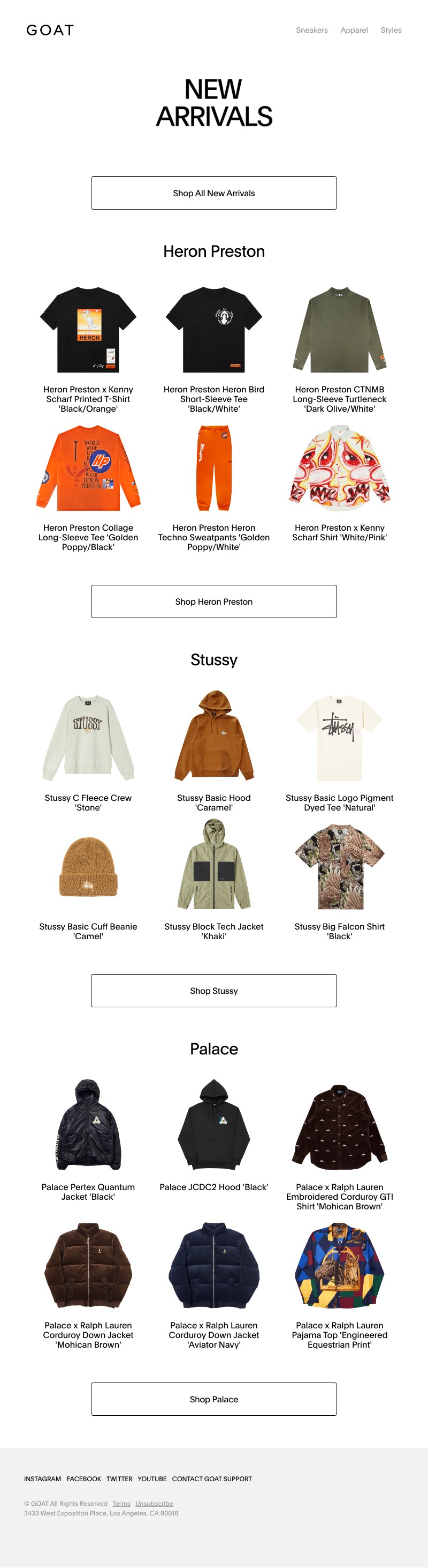 Goat - NEW IN: Heron Preston, Stussy, Palace and more