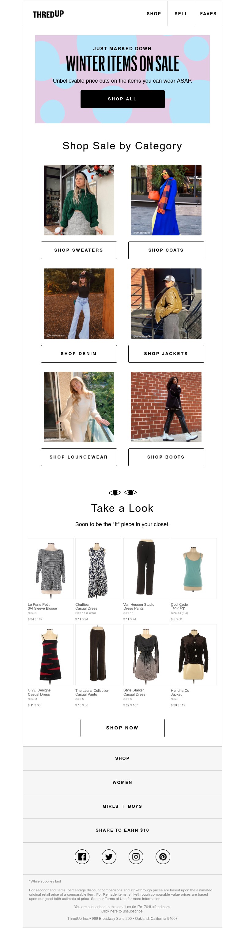 thredUP - ❄️ ON SALE: Winter must-haves