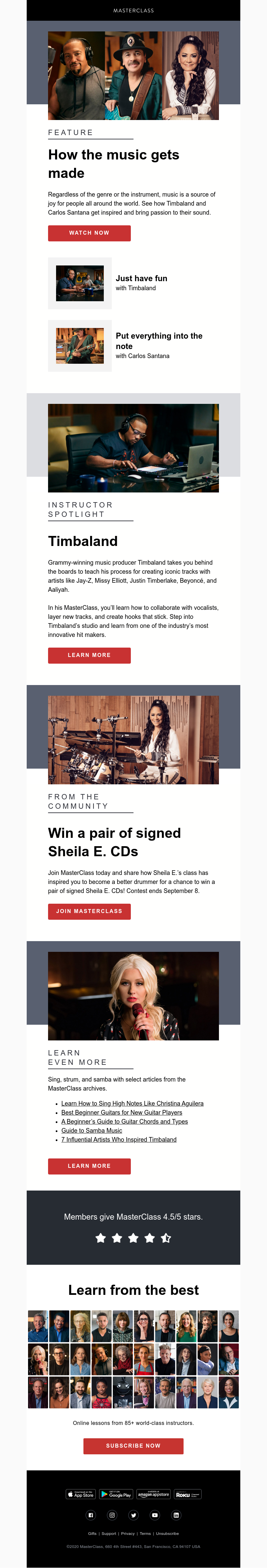  - Let the music move you on MasterClass