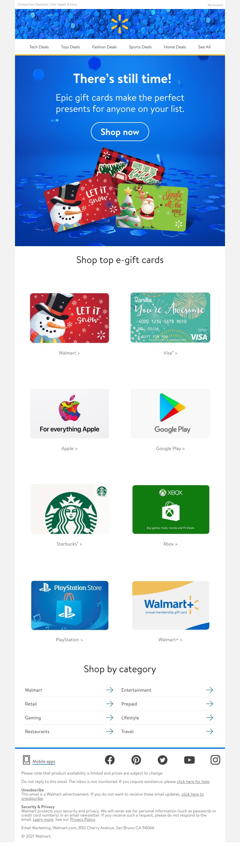 Walmart - 🎁 Send a quick & easy e-gift card now!
