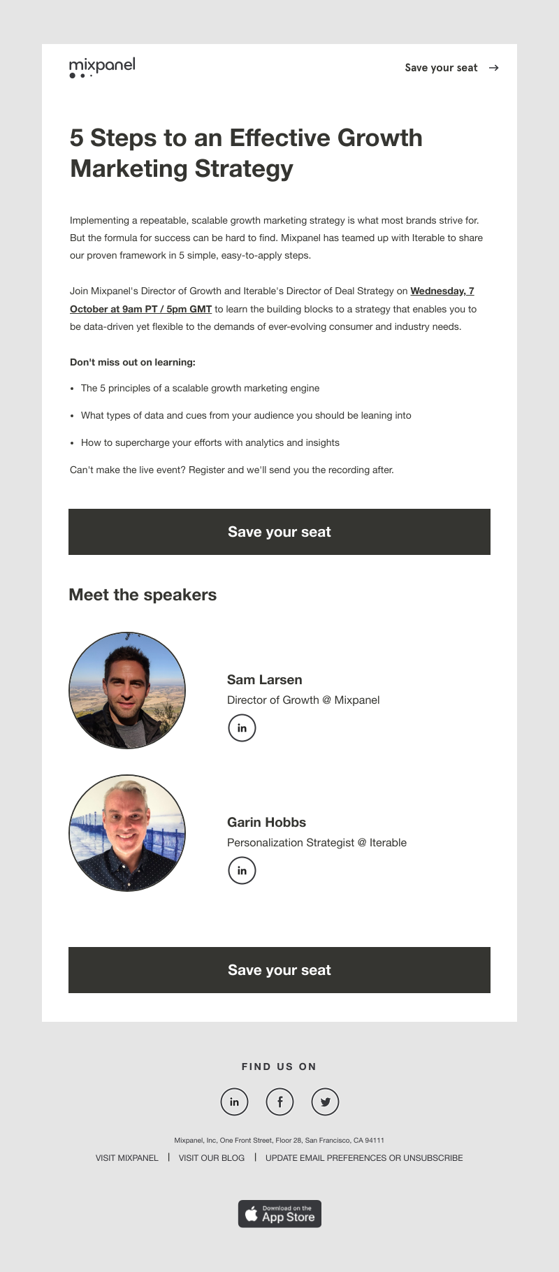 Mixpanel - Get the 5-step formula for effective growth marketing – join on 7th Oct.