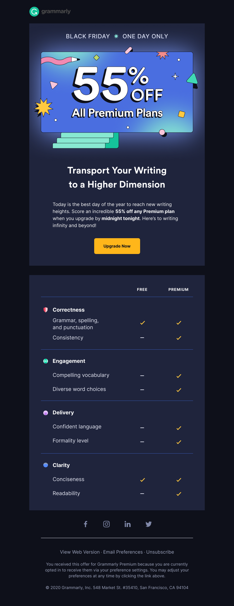 Grammarly - TODAY ONLY: 55% off all Premium plans