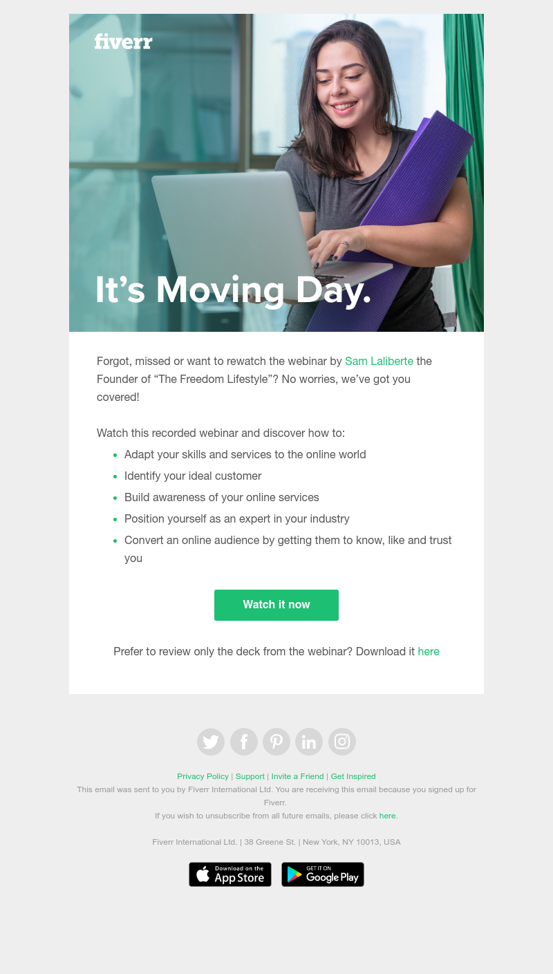 Fiverr - [Webinar recording] How to transform your services into an online business