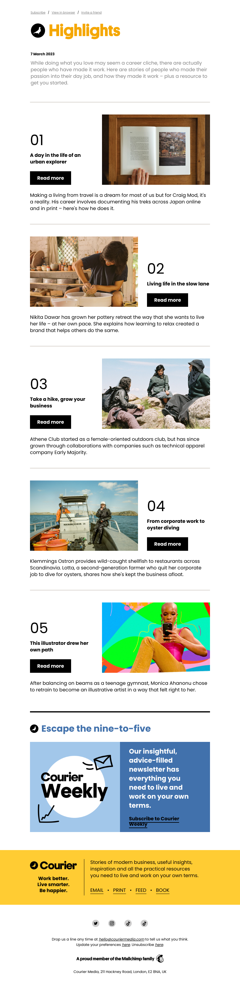 Mailchimp - A day in the life of an urban explorer