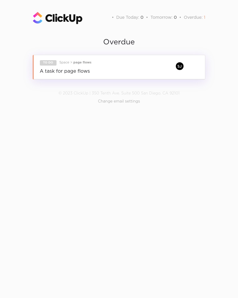 ClickUp - Daily Summary |          Sarahs Workspace