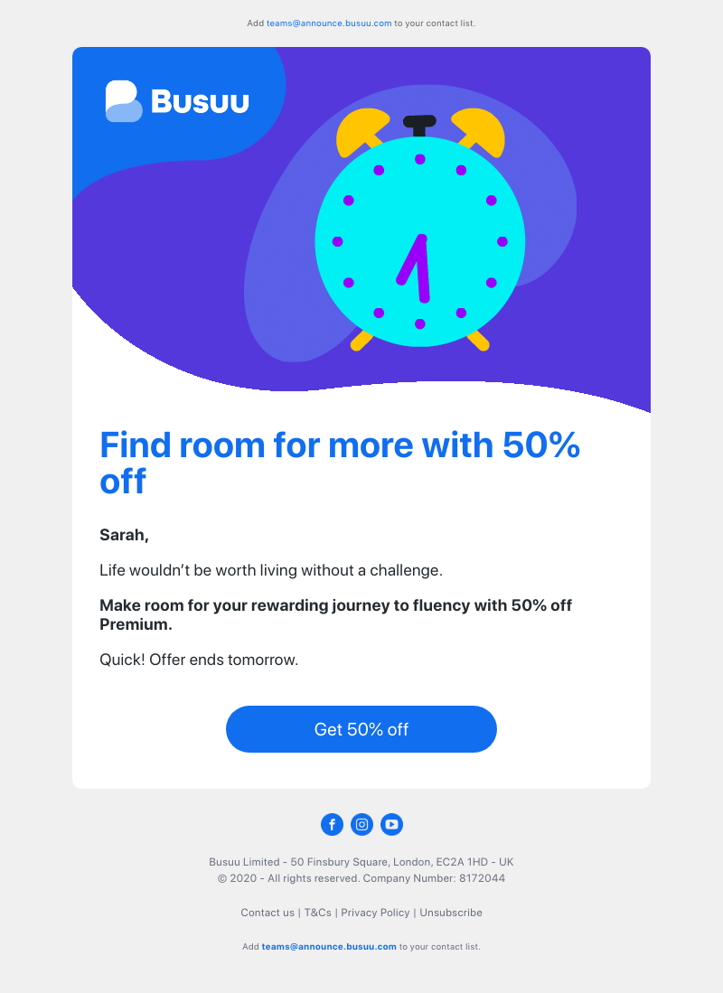 Busuu - Grab 50% off Premium, and you’ll uncover a new opportunity 🔓     