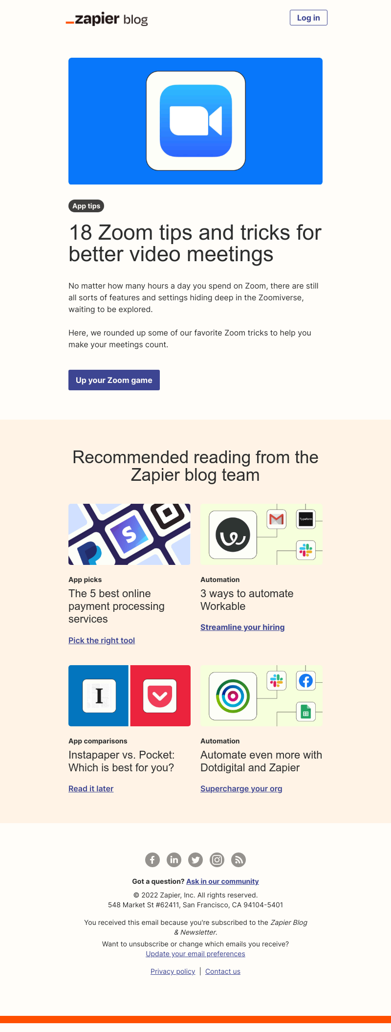 Zapier - Zoom better