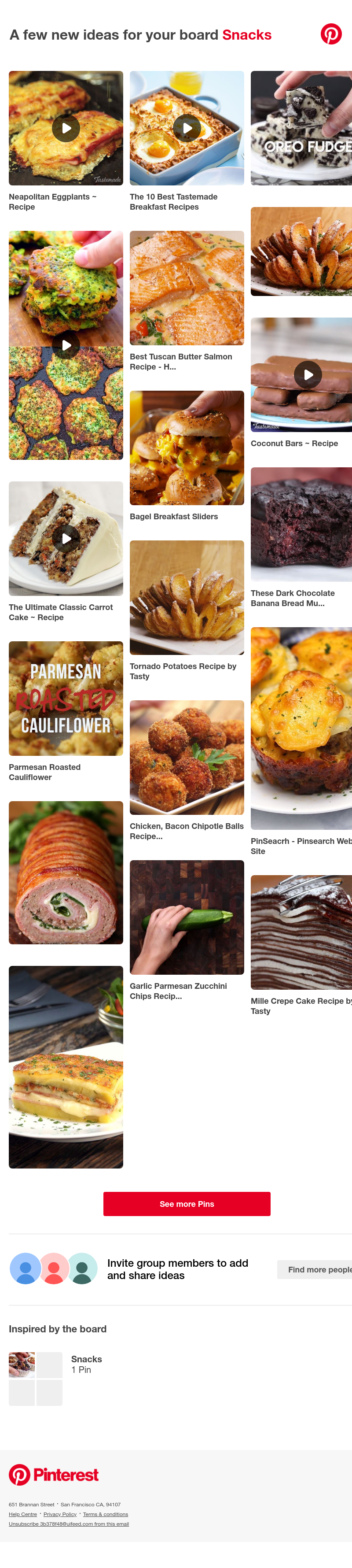 Pinterest - 18 more ideas for your Snacks board