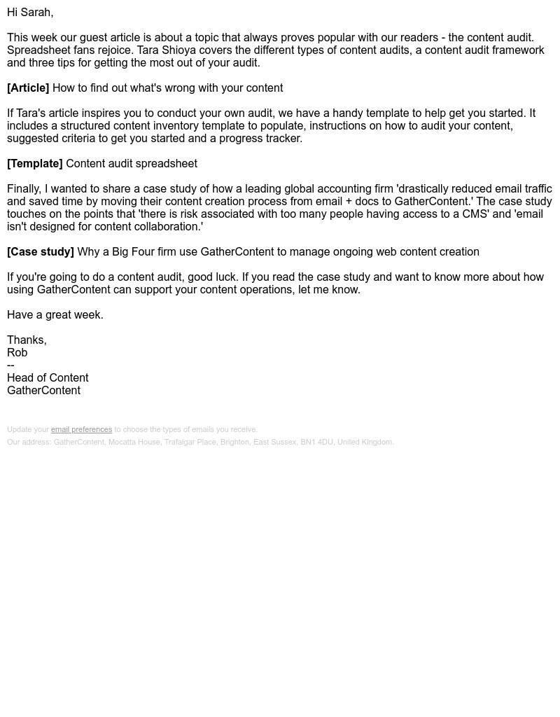 GatherContent - Advice for completing a content audit [plus a template to get started]