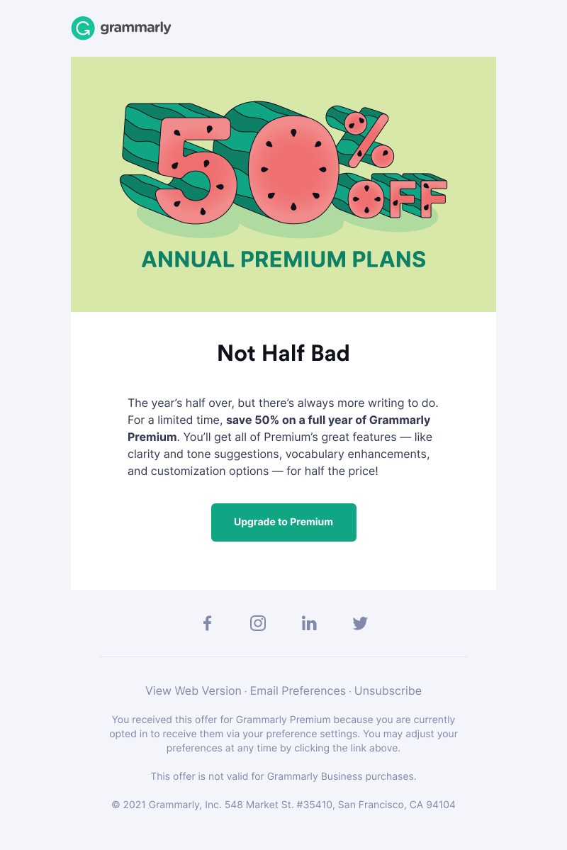 Grammarly - Get HALF OFF a FULL YEAR of Grammarly Premium