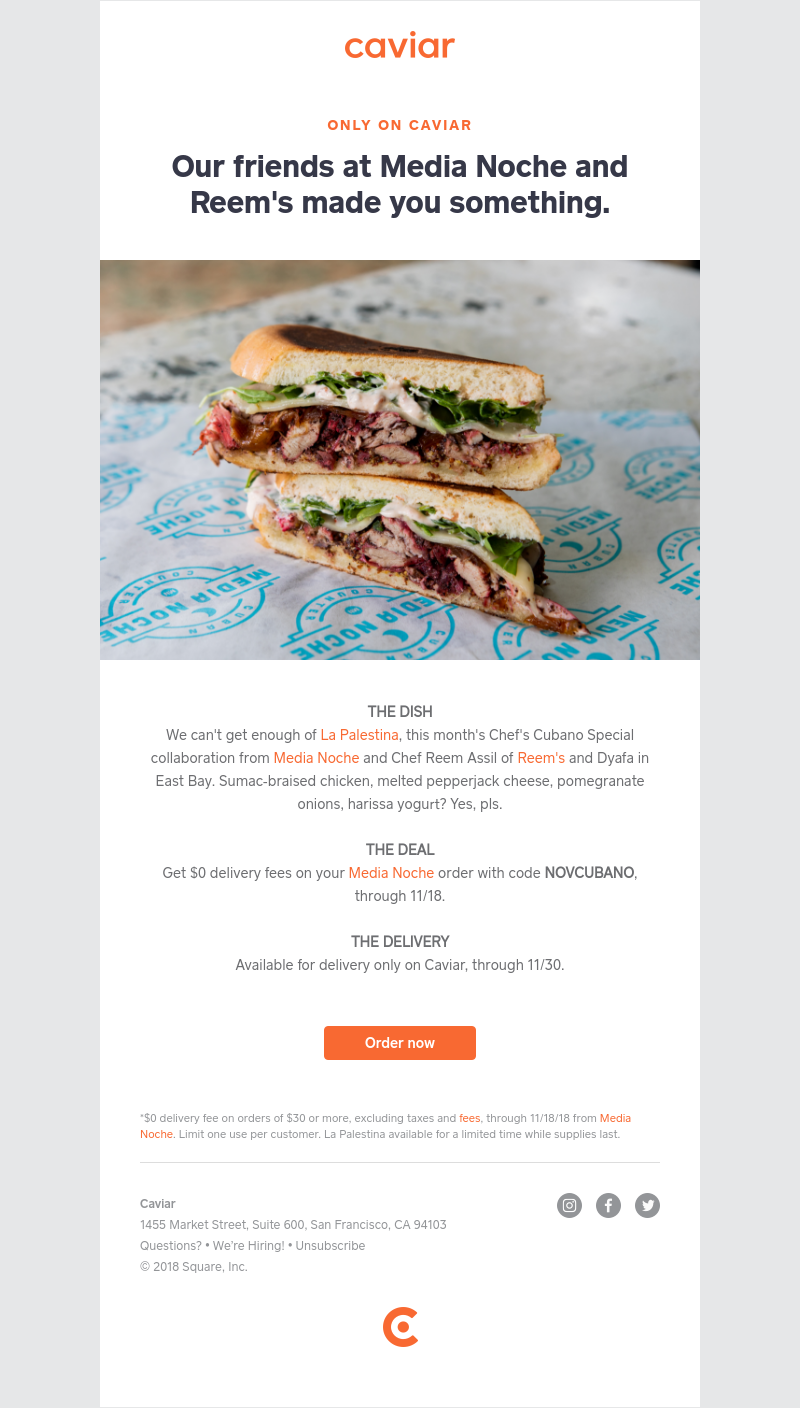  - A limited-time dish from Media Noche, only on Caviar