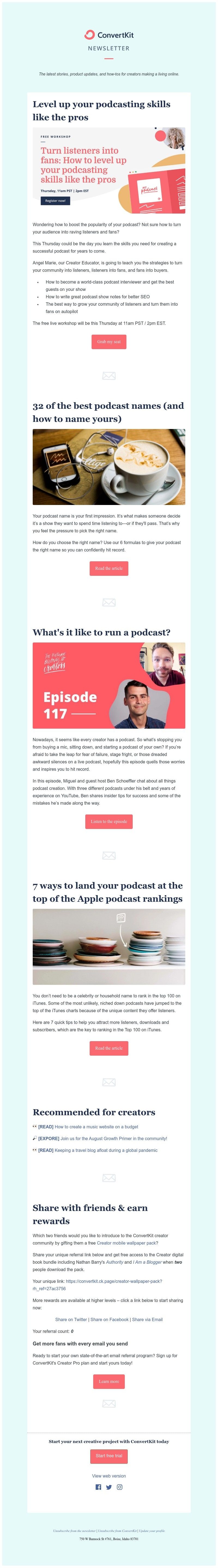 ConvertKit - 32 of the best podcast names (and how to name yours)