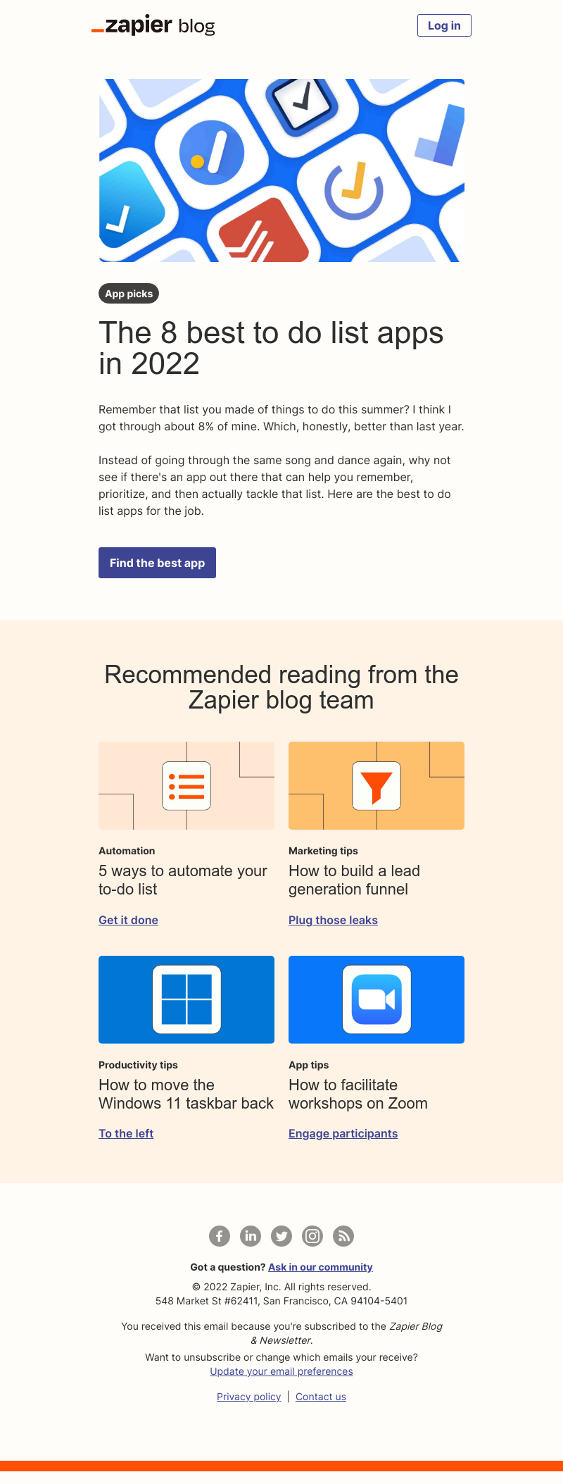 Zapier - The best to-do list apps